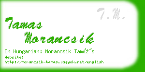 tamas morancsik business card